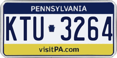 PA license plate KTU3264