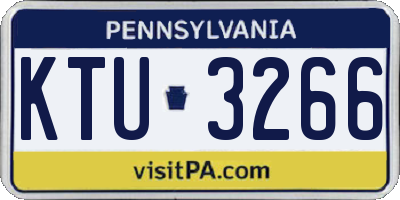 PA license plate KTU3266
