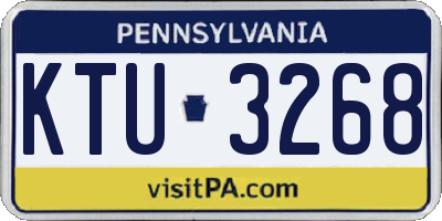 PA license plate KTU3268