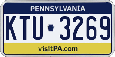 PA license plate KTU3269