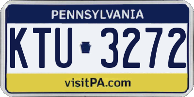 PA license plate KTU3272