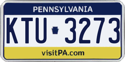 PA license plate KTU3273