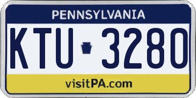 PA license plate KTU3280