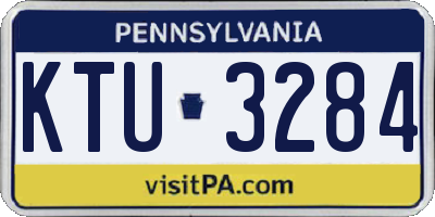 PA license plate KTU3284