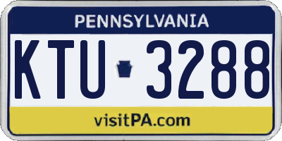 PA license plate KTU3288