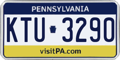 PA license plate KTU3290