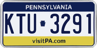PA license plate KTU3291