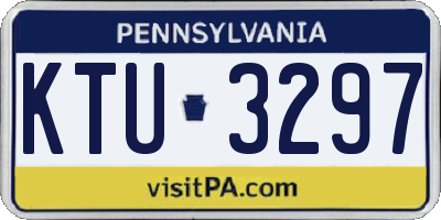 PA license plate KTU3297