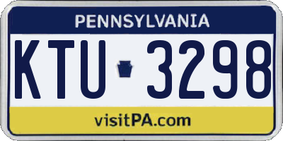 PA license plate KTU3298