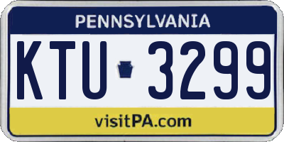 PA license plate KTU3299