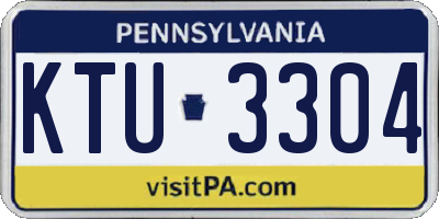 PA license plate KTU3304