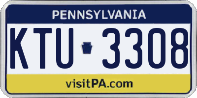 PA license plate KTU3308