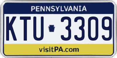 PA license plate KTU3309