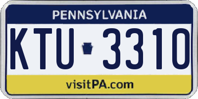 PA license plate KTU3310