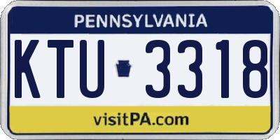 PA license plate KTU3318