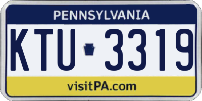 PA license plate KTU3319
