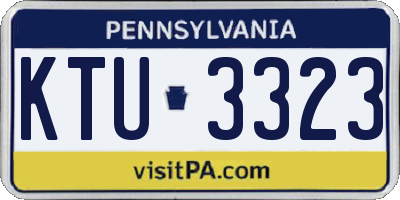 PA license plate KTU3323