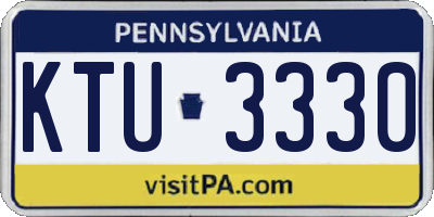 PA license plate KTU3330