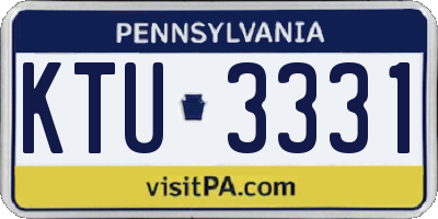 PA license plate KTU3331