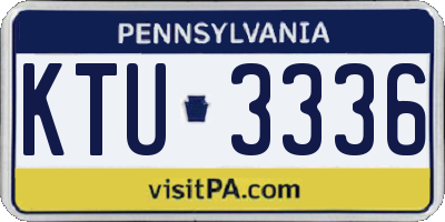 PA license plate KTU3336