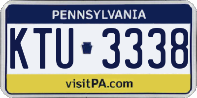 PA license plate KTU3338