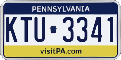 PA license plate KTU3341