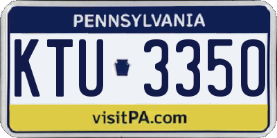 PA license plate KTU3350