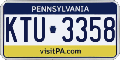 PA license plate KTU3358