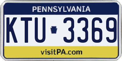 PA license plate KTU3369
