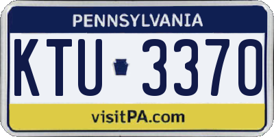 PA license plate KTU3370