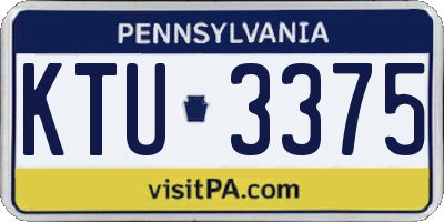 PA license plate KTU3375