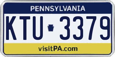 PA license plate KTU3379