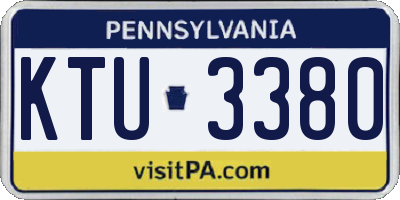PA license plate KTU3380