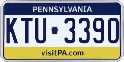 PA license plate KTU3390