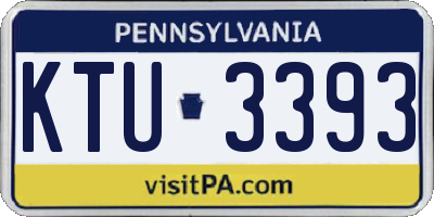 PA license plate KTU3393