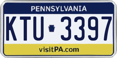PA license plate KTU3397