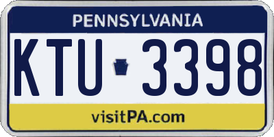 PA license plate KTU3398