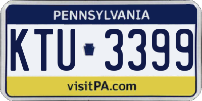PA license plate KTU3399