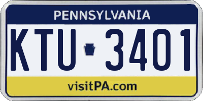 PA license plate KTU3401