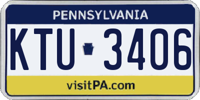 PA license plate KTU3406