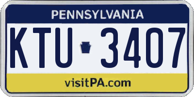 PA license plate KTU3407