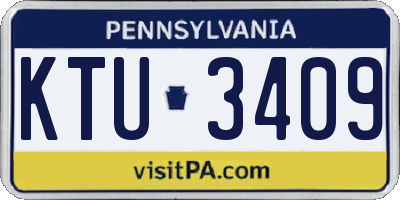 PA license plate KTU3409
