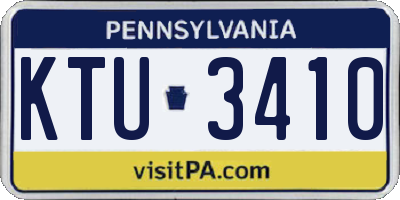 PA license plate KTU3410