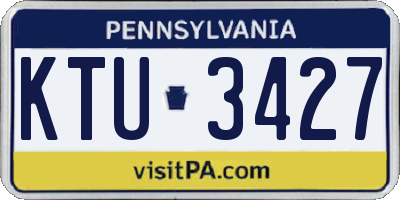 PA license plate KTU3427