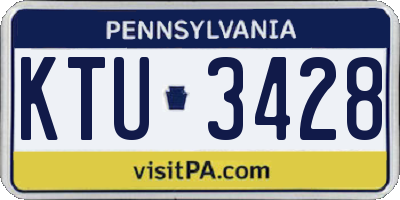 PA license plate KTU3428
