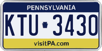 PA license plate KTU3430