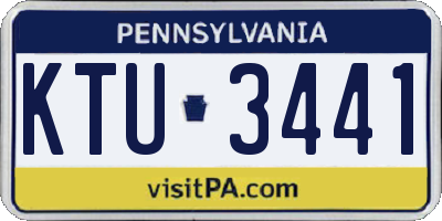PA license plate KTU3441