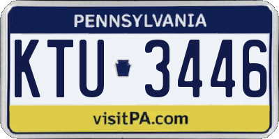 PA license plate KTU3446