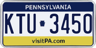 PA license plate KTU3450