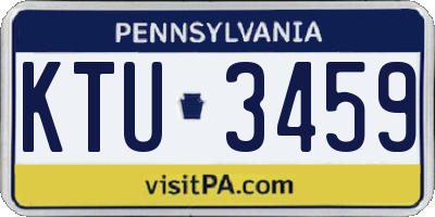 PA license plate KTU3459